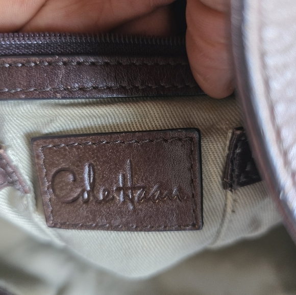 Cole Haan Leather Shoulder Handbag Satchel Women Brown Large - Picture 15 of 16